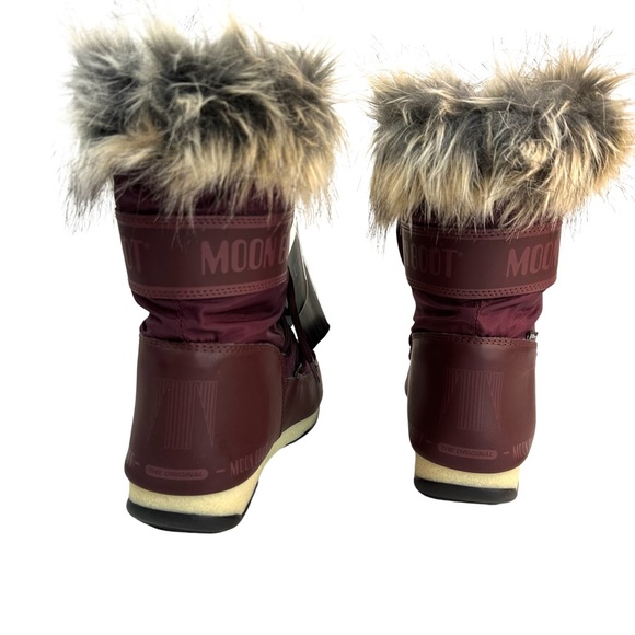 Moon Boot Women’s Snow boots Monaco Color: Cherry/burgundy Size:6 Waterproof NWT - Picture 8 of 16